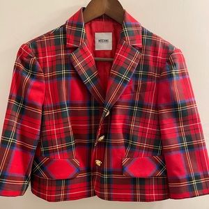 Moschino Cheap & Chic Tartan Crop Jacket